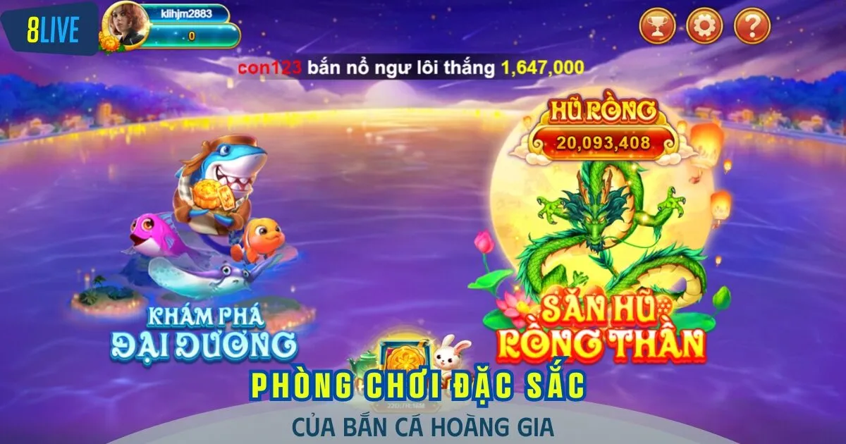 Gấp đôi niềm vui giải trí cùng các phòng chơi bắn cá đặc biệt 